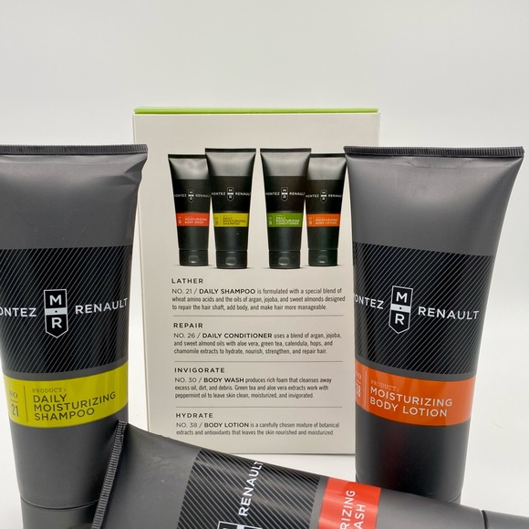 🆕 Montez Renault 4-Pack Men's Daily Shower  Kit - Picture 3 of 3